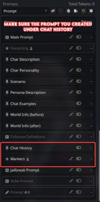 Chat Completion Sorcery Marker Order